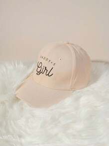 1 Pieza Gorra De Béisbol Con Impresión Para Niños 'daddy.s', Sombrero Casual Ajustable Para Niños Y Niñas Con Protección Solar Para Exteriores, Adecuado Para La Primavera, El Otoño, Los Viajes, Las Vacaciones Y La Playa - Beis - Ver 2