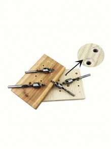 4/7入組鑽孔器套裝,附1把六角扳手,碳鋼可調節智能鑽頭套裝,適用於木工 - 彩色 - 查看 2