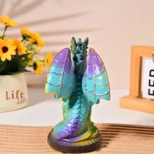 1 件動物彩色玻璃燈,樹脂工藝家居節日派對裝飾檯燈 - 彩色 - 查看 4