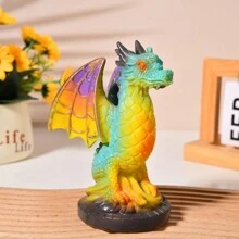 1 件動物彩色玻璃燈,樹脂工藝家居節日派對裝飾檯燈 - 彩色 - 查看 7