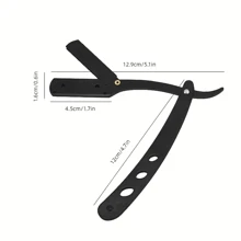 1 Peça Navalha De Barbear Em Aço Inoxidável, Navalha Dobrável De Estilo Retrô Para Barbear Manual, Aparar O Cabelo E Sobrancelhas Para Uso Doméstico E Comercial