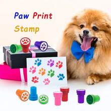 12/24 Pcs Dog Paw Print Stamp Self Inking Stamps Teacher Mini Stamps Colorful Stamp Party Favors Assorted Stamp Set For Classroom Party Educational Learning Activities - Multicolor - View 5