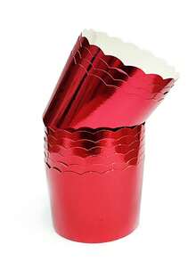 10入組厚金箔防沾杯形蛋糕紙杯,矽膠迷你蛋糕和松餅模具,一次性布丁甜點杯,完美的婚禮生日派對廚房烘焙工具 - 彩色 - 查看 10