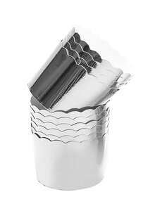 10入組厚金箔防沾杯形蛋糕紙杯,矽膠迷你蛋糕和松餅模具,一次性布丁甜點杯,完美的婚禮生日派對廚房烘焙工具 - 彩色 - 查看 8