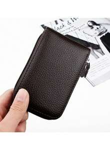 1PC Women Credit Card Wallet,Multi Card Case Wallet With ID Window,Zipper Card Cases Holder For Women - Purple - View 8