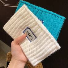 時尚女士頭帶：針織寬頭帶,防風保暖,適用於秋冬、產後,大邊綁頭箍、髮帶 - 藍色 - 查看 3