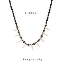 1pc Handmade Men's Bohemian Style Wolf Fang Necklace