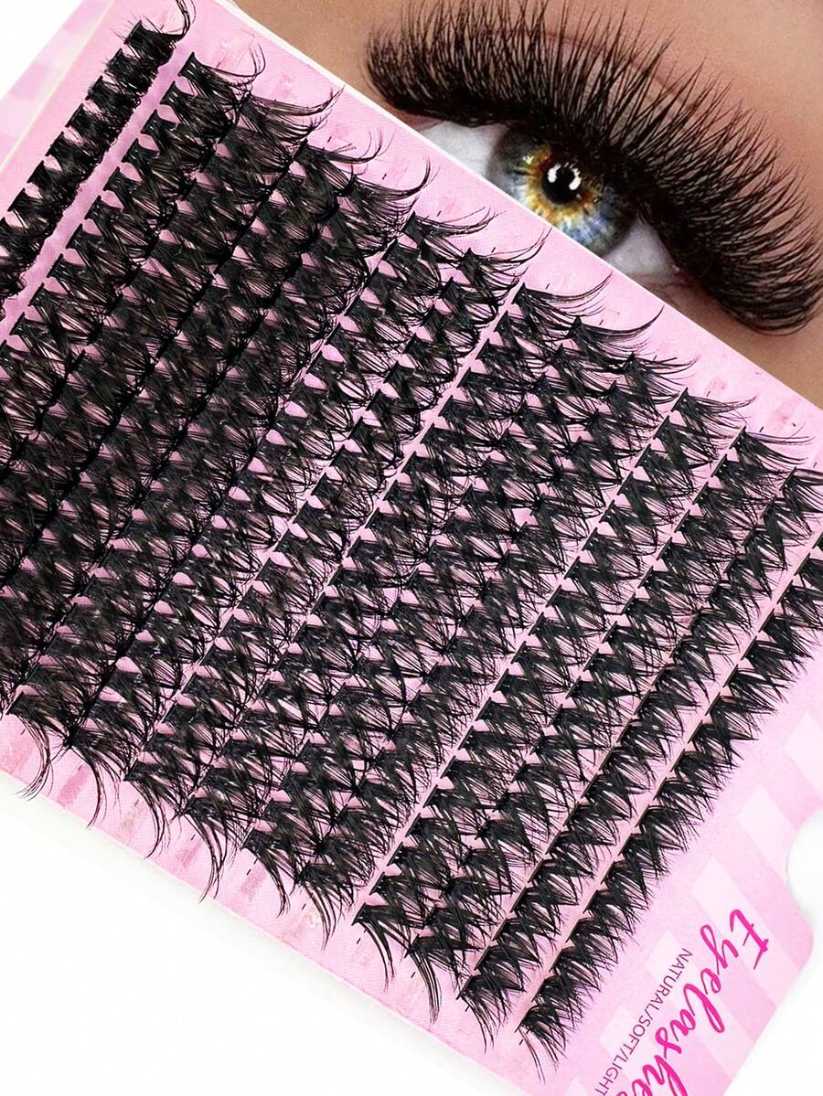 HBZGTLAD 14排50d熱熔混合長度10-17mm假睫毛,天然貂毛般的觸感,3d個人化妝假睫毛,濃密自植的假睫毛群 - D - 查看 1