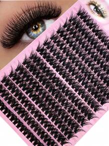 HBZGTLAD 14排50d熱熔混合長度10-17mm假睫毛,天然貂毛般的觸感,3d個人化妝假睫毛,濃密自植的假睫毛群 - D - 查看 2