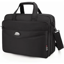 Portafolio Maletín Para Laptop Ejecutivo Crossbody Bolso - Negro - Ver 1