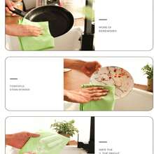 6入組多色魚鱗紋理清潔布,適用於玻璃杯、廚房、洗碗、家居清潔 - 彩色 - 查看 6