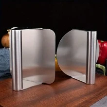 Stainless Steel Manual Hamburger Patty Maker, Hand Pressed Square & Round Burger Meat Press Plate - Silver - View 3