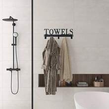 1pc Over The Door Rack With 5 Hooks For Bathroom Bedroom Kitchen, Door Mount Towel Holder, Rustproof And Waterproof Multifunctional Decorative Hanging Shelf - Black - View 5