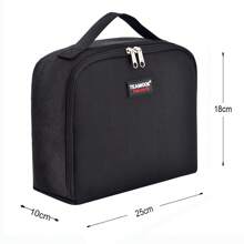 TEAMOOK Waterproof Large Capacity Insulated Lunch Bag, Soft Bento Box, Black Back To School Lunch Box Lunch Bag Back To School Supplies Bento Box Lunchbag Home Essentials Lunch Kit Cooler Box Lunchbox Bag - Black - View 2