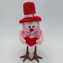 1pc Male Handheld Heart Shaped Bird Valentine's Day Decoration, Suitable For Window Display, Interior Decoration, And Couples Ornament For Home Decoration, Etc. - Multicolor - View 1