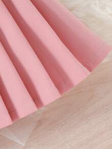 2pcs/Set Adorable Baby Girls' Lovely And Elegant Ruffle Hem Top & Pleated Skirt Set With Bow Perfect For Daily, Vacation And Parties - Multicolor - View 5