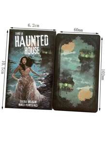 10.5cm*6.2cm* 2.6cm  Of Haunted House,  Cards,Party Game ,Board Game - Black - View 2