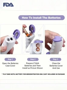 1個非接觸式數字紅外額溫槍,配備大型led顯示屏（不含電池）,聖誕和萬聖節禮物,家用額溫計 - 淡紫色 - 查看 5