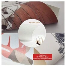 1個非洲文化帶來無盡美感的帆布牆藝術品,適合裝飾家居、辦公室咖啡廳,是完美的禮品和裝飾品,不含相框 - 棕色 - 查看 7