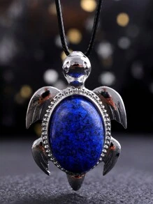 1 件天然石材吊墜可愛海龜治癒水晶時尚吊墜項鍊,diy 裝飾珠寶房間裝飾吊墜節日派對派對珠寶禮品 - 項鍊 - 查看 17