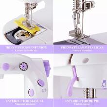Portable Sewing Machine Mini Electric Sewing Machine - Roxo Malva - Ver 6