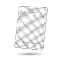 One Stainless Steel Wire Grid Cooling Rack For Baking And Cooking, Multifunctional Oven Rack, Fits Half Sheet Pan, Heavy Duty Cookie Cooling Rack, For Baking Cookies, Oven And Dishwasher Safe - Silver - View 1
