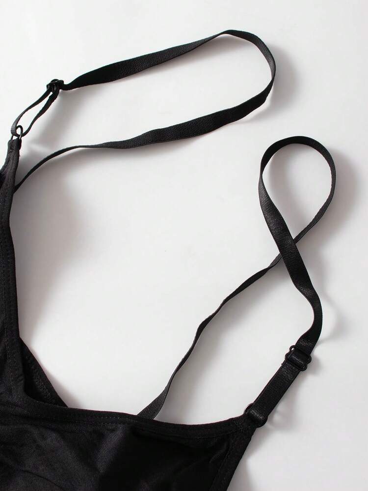 2pcs/set Women's Solid Color Shapewear With Straps - Push-up, Tummy Control And Butt Lift Function, Everyday Wear - Multicolor - View 2