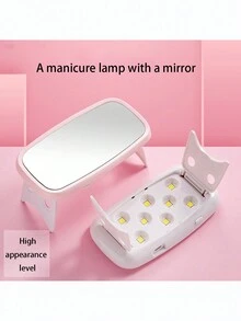 1只led/uv凝膠指甲燈,迷你老鼠造形,用於乾燥和固化指甲 - 白色 - 查看 4