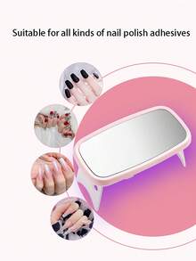 1只led/uv凝膠指甲燈,迷你老鼠造形,用於乾燥和固化指甲 - 白色 - 查看 2