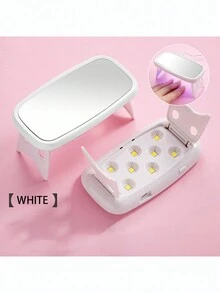 1只led/uv凝膠指甲燈,迷你老鼠造形,用於乾燥和固化指甲 - 白色 - 查看 1