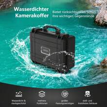 Portable Box, Security Box With 3 Sponges, PP Case, Handle, Document Box For Travel, Camping (47 X 37 X 18 Cm) - 黑色 - 查看 2