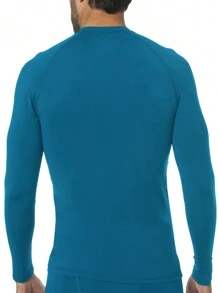 Playera Manga Larga para Hombre - Azul - Ver 2