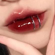 1入不銹鋼u型唇環和耳夾,女士多功能酒吧氛圍裝飾品 - 銀色 - 查看 1