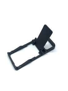 迷你手機支架,附 L 形折疊夾和沙灘塑膠通用手機支架 - 黑色 - 查看 3