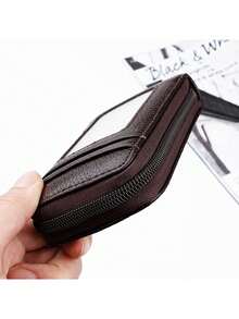 1PC Women Credit Card Wallet,Multi Card Case Wallet With ID Window,Zipper Card Cases Holder For Women - Purple - View 7