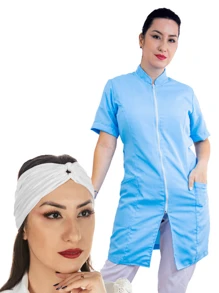 Women Coats - 淺藍色 - 查看 1