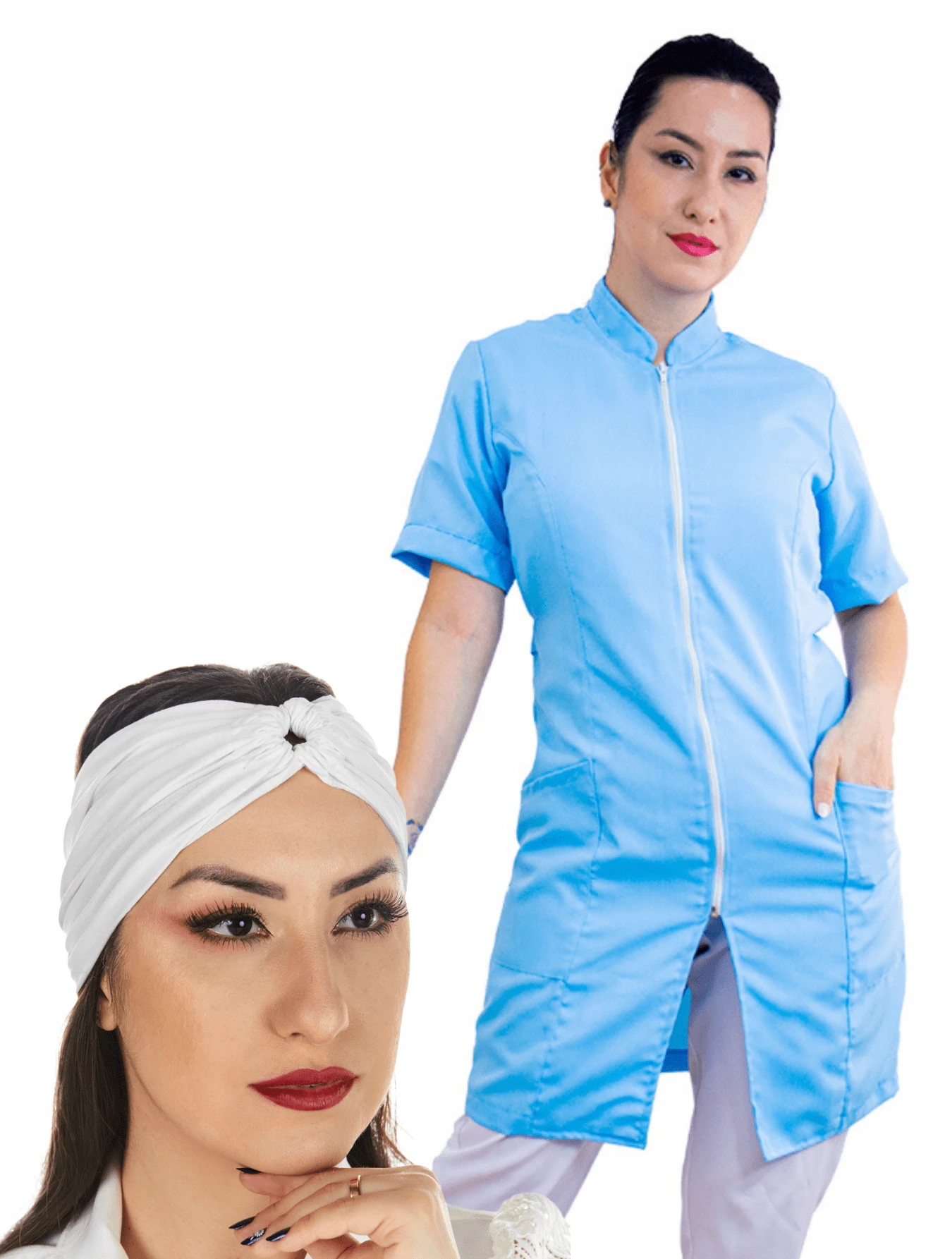 Women Coats - 淺藍色 - 查看 1