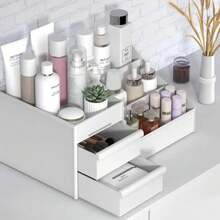 Mini caja de almacenamiento de maquillaje - Blanco - Ver 2