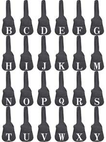 31英寸夜光字母a到z吉他包,防水吉他盒,旅行方便攜帶吉他收納袋,吉他背包,可調節多功能拉鍊肩帶,吉他盒雙肩背帶,吉他工具 - 黑色 - 查看 5