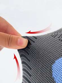 1 pieza Rodillera de nailon, soporte de rodilla deportivo para fitness, gimnasio, fútbol, trabajo - azul real - Ver 4