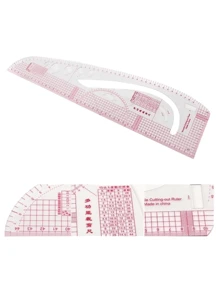 Régua Para Modelagem 3 Em 1 Flexível Patchwork ,costura, corte Promoção - Damasco - Visão 1