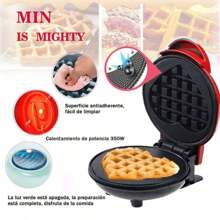 Máquina Para Hacer Waffles Antiadherentes Wafflera - Negro - Ver 4