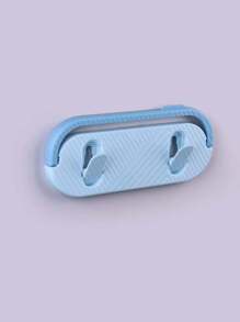 1入組浴室拖鞋掛架,掛牆鞋子收納組合,無需打洞,廁所收納架 - 藍色 - 查看 3