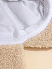 1pc Women's Solid Color Ear Warmers Fleece Winter Hat With Curved Brim, Perfect For Cycling And Skiing - Khaki - View 3