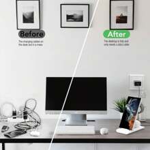 升级版三合一无线充电器。升级智能芯片版本，带磁性版本。无线充电器兼容三星，三合一充电站适用于磁性 Galaxy Watch 6/5/5 Pro/4 Active 2/1 Galaxy S23/Ultra/S23+/S22/Note 20/10/Z Flip 5/4 Fold 5/4 Galaxy Buds 2/2 Pro/Live 多设备..带快速充电线，支持无线快速充电。多功能保护，快速充电不损害设备。ABS 材质，坚固耐用。可同时为手机、无线耳机和智能手表充电。桌上不再有凌乱的充电线。适合情人节礼物/新年礼物。（白色） - 白色 - 查看 6