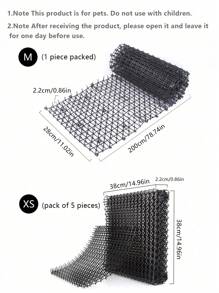 5入組防貓墊,塑料寵物尖刺驅蚊裝置和花圃防貓網,用於動物控制 - 黑色 - 查看 2