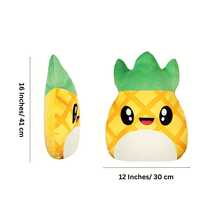 1個,16英寸,鳳梨柔軟枕頭-持久香氣填充絨毛,時尚抱枕,舒適水果枕頭,房間裝飾,生日派對禮物 - 黃色 - 查看 2