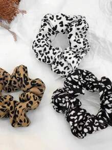 3 件裝復古圓點圖案蝴蝶結髮圈 - 彩色 - 查看 1