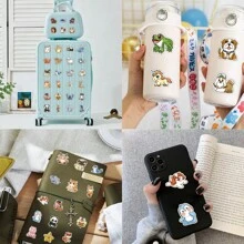 51pcs/Set Cute Cartoon Animal Stickers, Ins Style Waterproof Adhesive Decals For Glass, Cup, Notebook, Phone Case, Luggage, Refrigerator, Computer, Scrapbook, Diy Projects - Multicolor - View 4