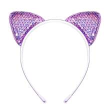 1/12pcs Cat Ear Sequined Headband Hair Accessories For Women, Cute Party/Festival Headdress,Cat Ears,Hairband,Hair Hoop Headbands - Multicolor - View 13